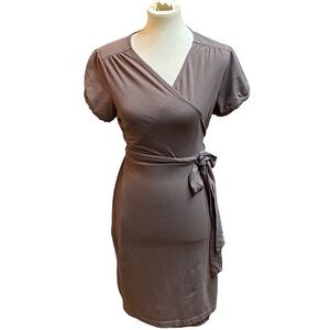 Lands End Brown Wrap Dress
